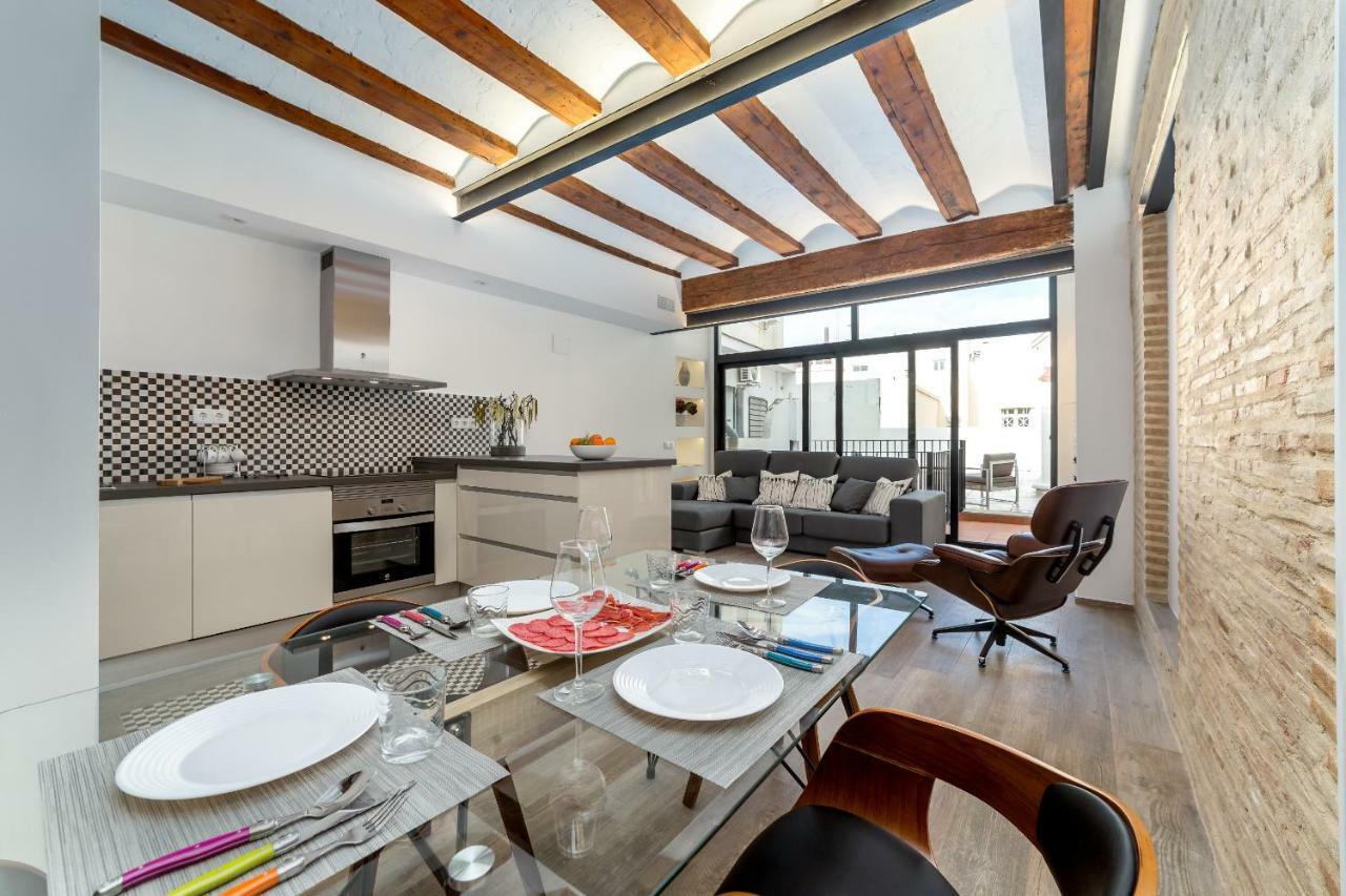 발렌시아 Florit Flats - Center Luxurious 1Br 1Ba Terrace Wi-Fi Ac 아파트 외부 사진